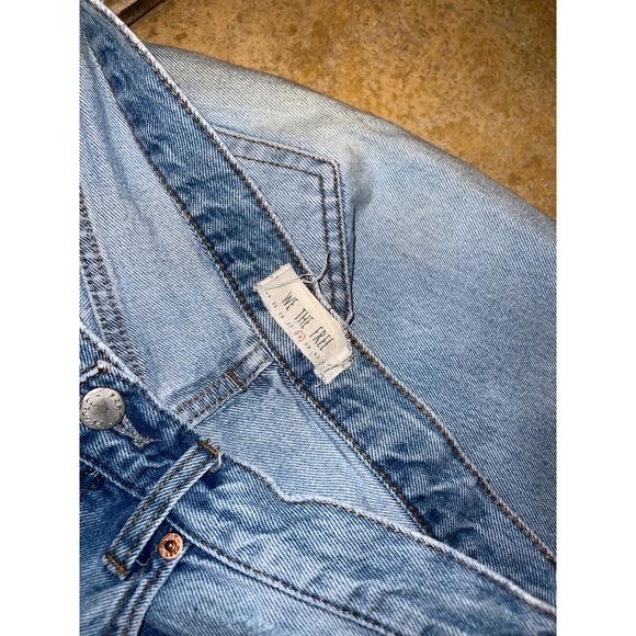 Free People Straight Leg Jeans Size 28 - Picture 3 of 3